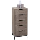 MCW Kommode MCW-N90 Grau-Braun 5 Schubladen 3D-Design Bild 1