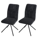 MCW 2er-Set Esszimmerstuhl MCW-N99 Grau Chenille Auto-Return Bild 2