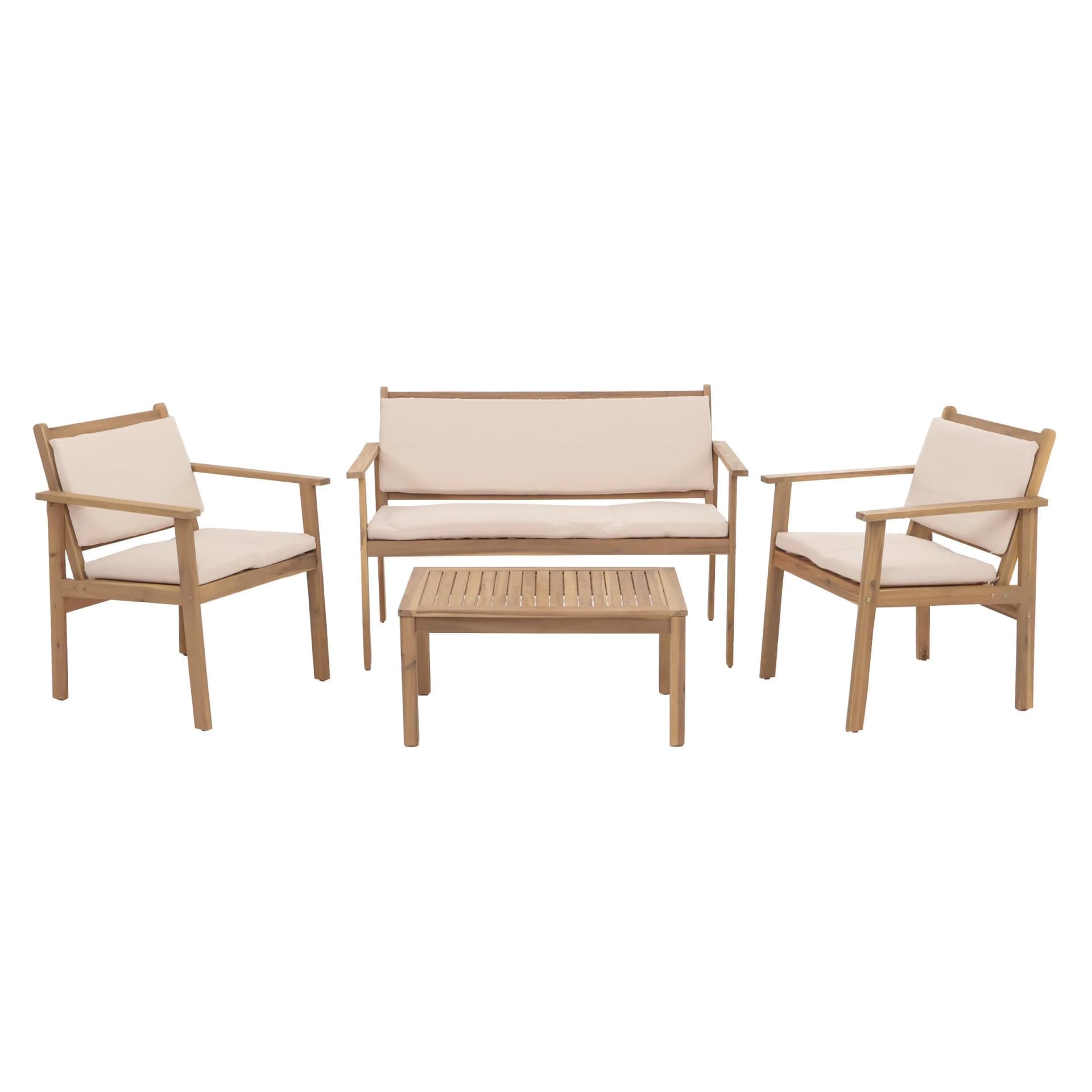 Garten-Garnitur MCW-O19 Lounge-Set Akazie Holz Beige - Bild 2
