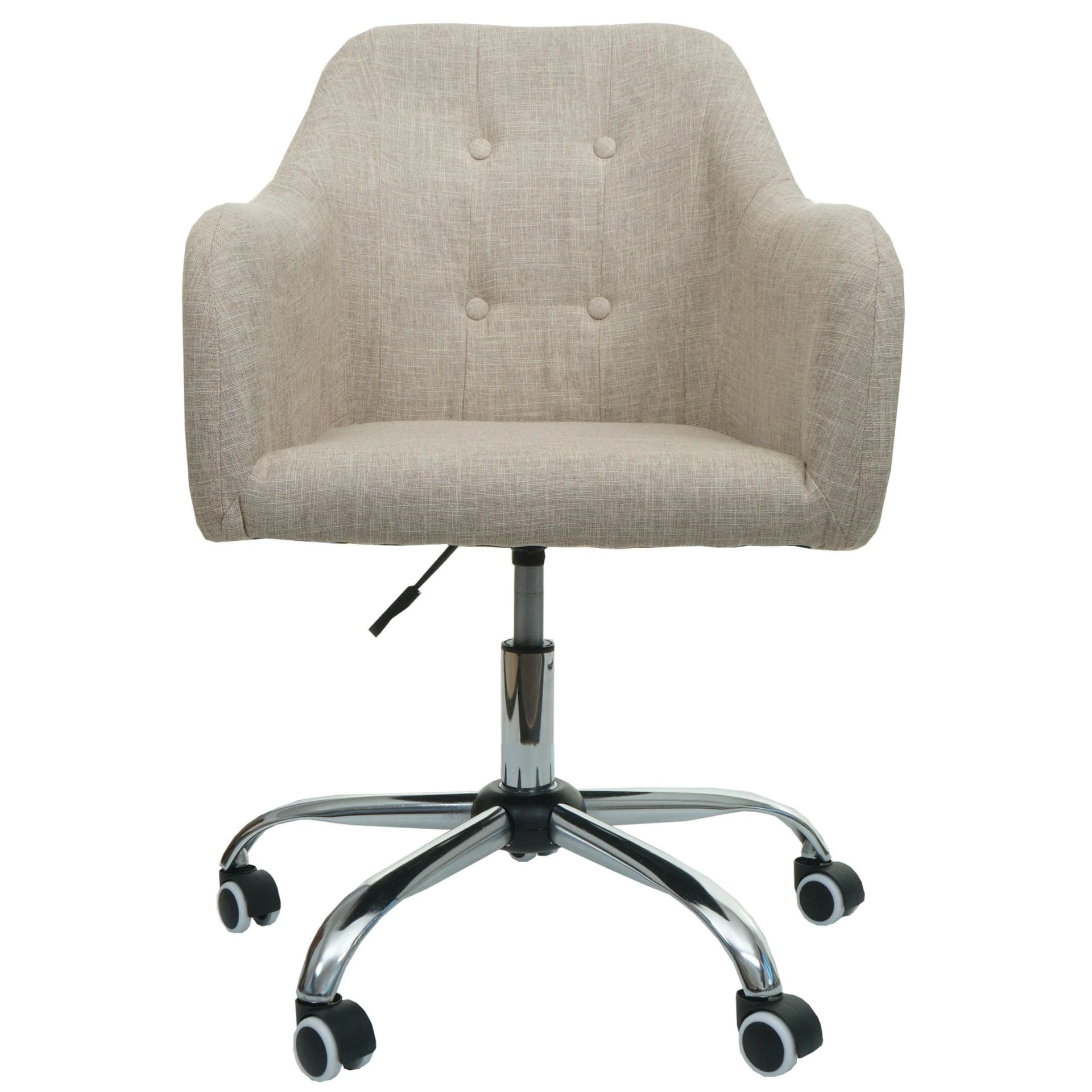 MCW Bürostuhl MCW-L92 Drehstuhl mit Armlehne Stoff Creme - Bild 2