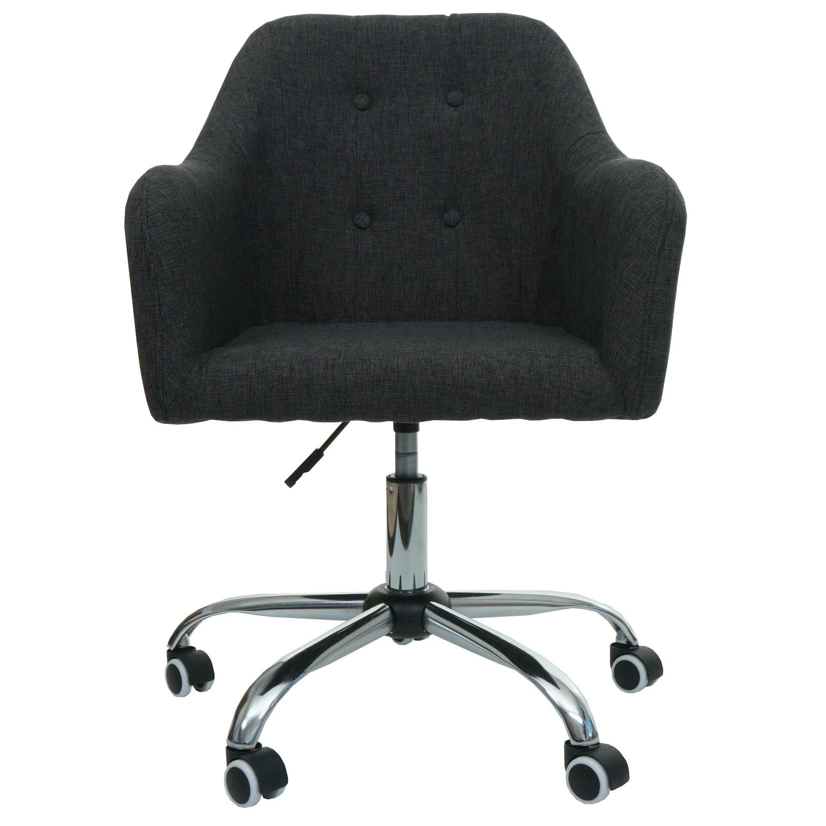 MCW Bürostuhl MCW-L92 mit Armlehne - Stoff dunkelgrau