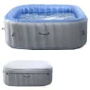 MCW-N97 Whirlpool aufblasbar 6 Personen PVC eckig grau-blau Bild 1