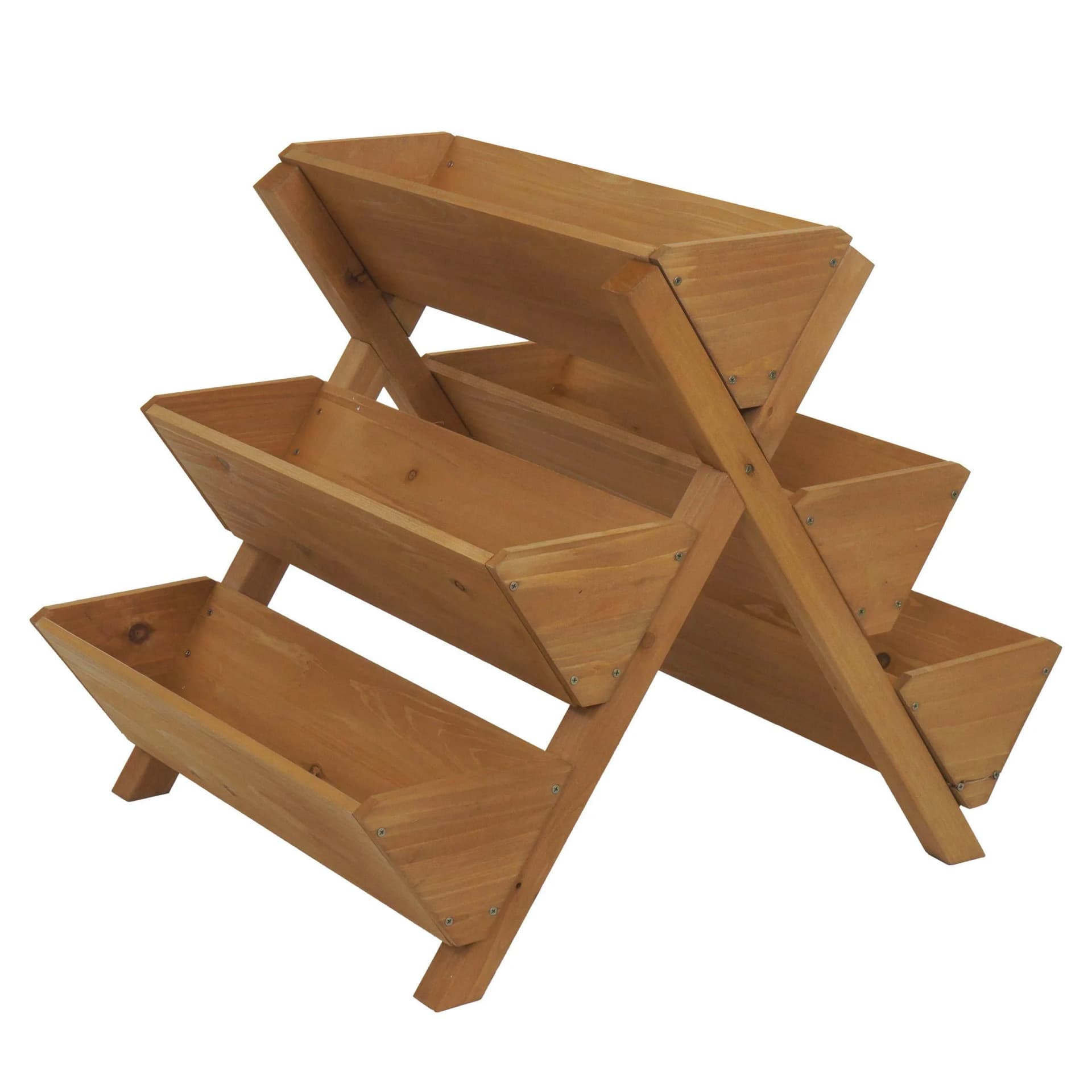 MCW Pflanztreppe 5 Kästen Outdoor Holz Natur - Bild 2