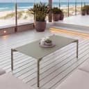 Aluminium Gartentisch MCW-O11 Outdoor Kaffetisch 105x65 cm Hellgrün Bild 1