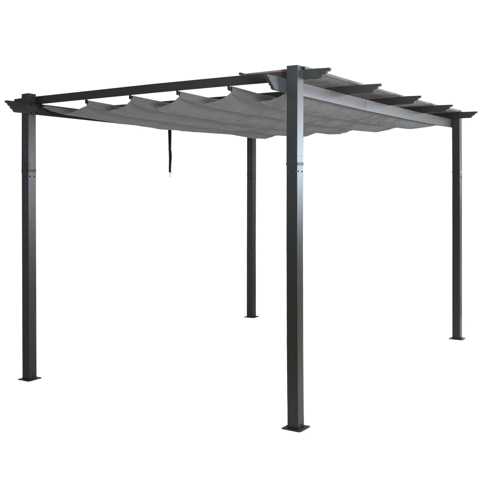 Aluminium Pergola MCW-N93 Gartenpavillon 3x4m grau - Bild 2
