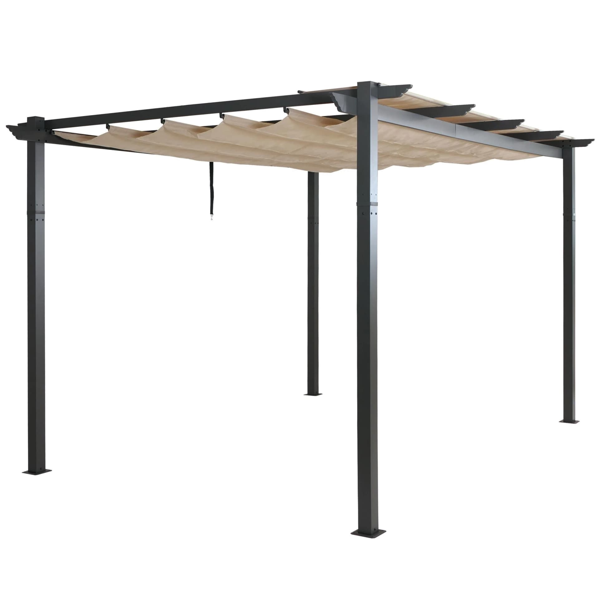 Aluminium Pergola MCW-N93 Gartenpavillon 3x4m creme-beige - Bild 2