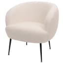 MCW Lounge-Sessel O37 Moderner Bouclé-Stoff Weiß Metallgestell Bild 2