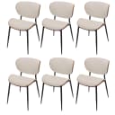 MCW 6er-Set Esszimmerstuhl MCW-O45 Bugholz Kunstleder Walnuss-Optik Weiß Bild 2