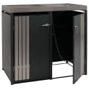 MCW Mülltonnenbox 2er Anthrazit Metall mit Pflanzkasten Bild 2