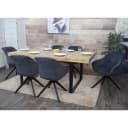 MCW 6er-Set Esszimmerstuhl Grau mit Armlehne drehbar Metall Bild 1