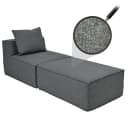 MCW Chaiselongue MCW-O54 Stoff Dunkelgrau Bild 1