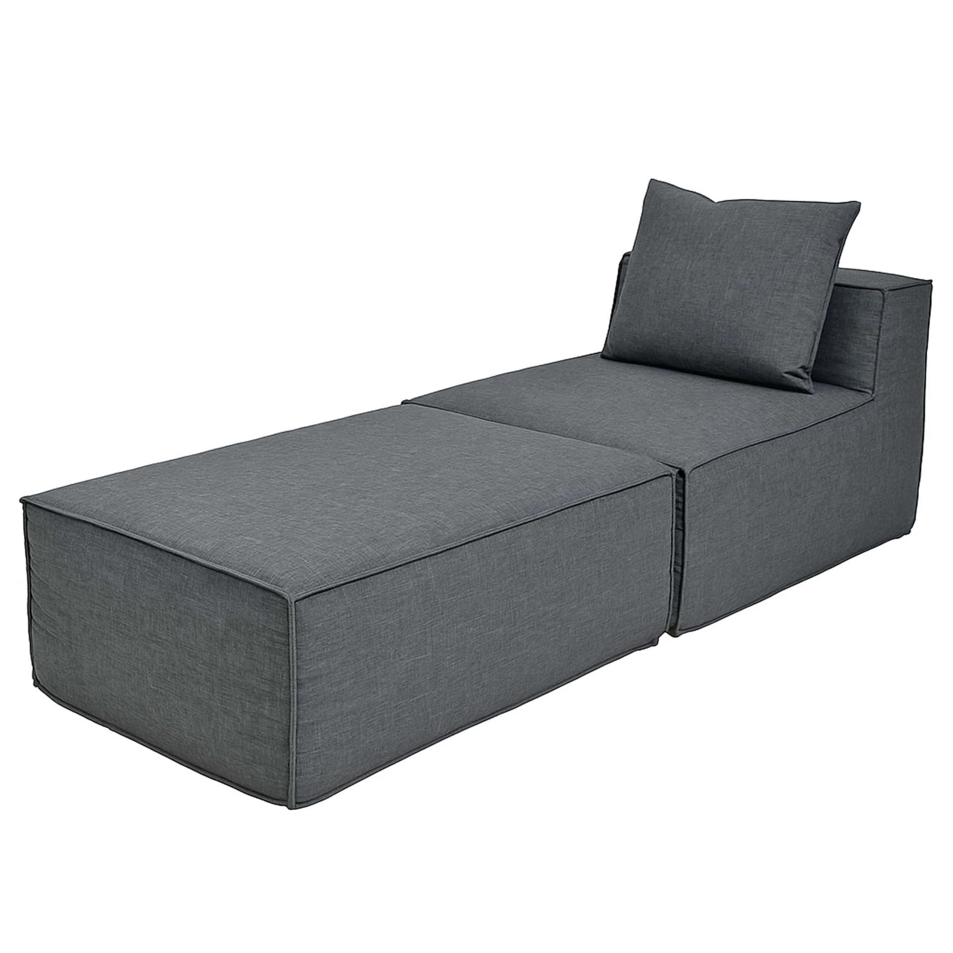 MCW Chaiselongue MCW-O54 Stoff Dunkelgrau - Bild 2