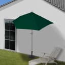 MCW Sonnenschirm halbrund Lorca Grün UV 50+ mit Kurbel Bild 1