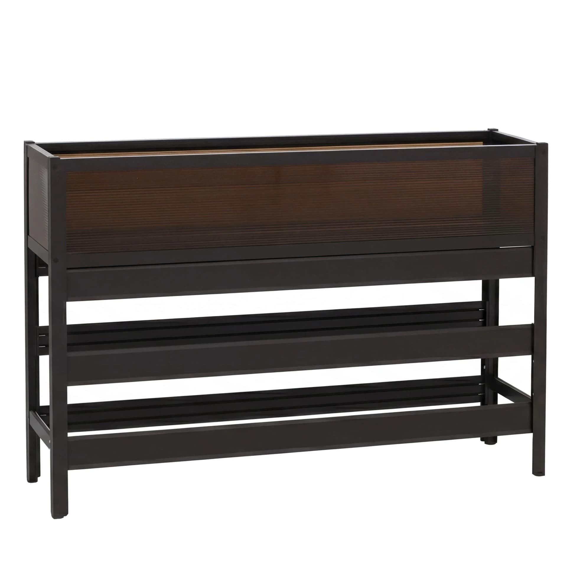 MCW Hochbeet Aluminium transparent dunkelbraun 82x120x30cm - Bild 2