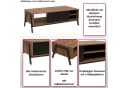 Couchtisch MCW-O40 Wohnzimmertisch Sofatisch Staufächer Schiebetür Bild 5