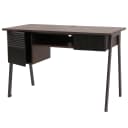Schreibtisch MCW-O40 Bürotisch Computertisch MDF Metall Melamin Walnuss-Optik Bild 2