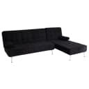 MCW Schlafsofa Ecksofa Schwarz Samt Schlaffunktion Bild 2