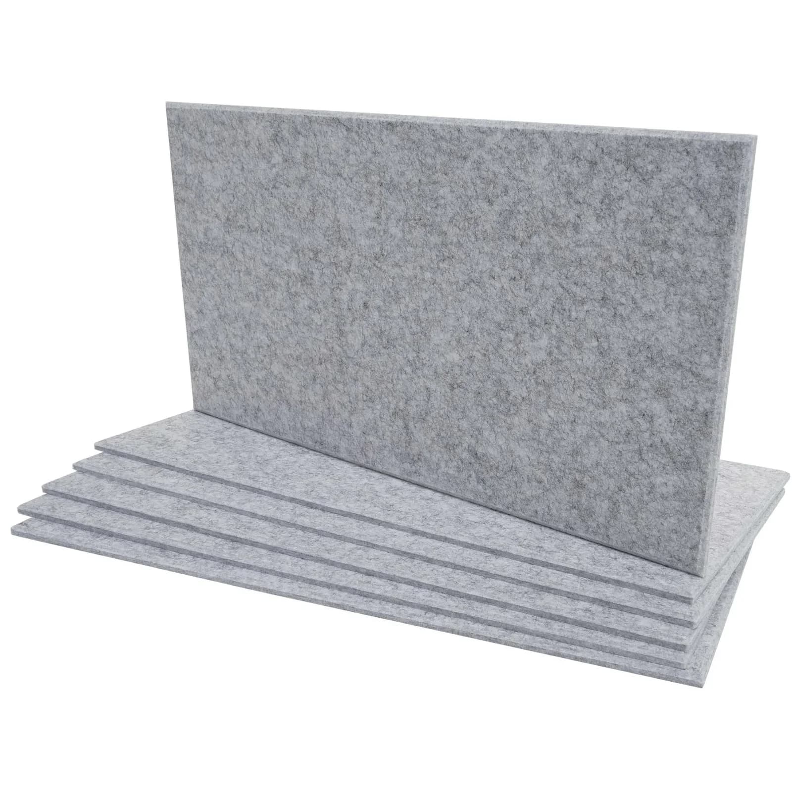 MCW Akustikwandpaneel 6er-Set 1qm Fläche 60x30cm Hellgrau