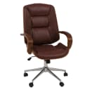Bürostuhl MCW-O83 Drehstuhl Chefsessel Kunstleder Bugholz Bild 2