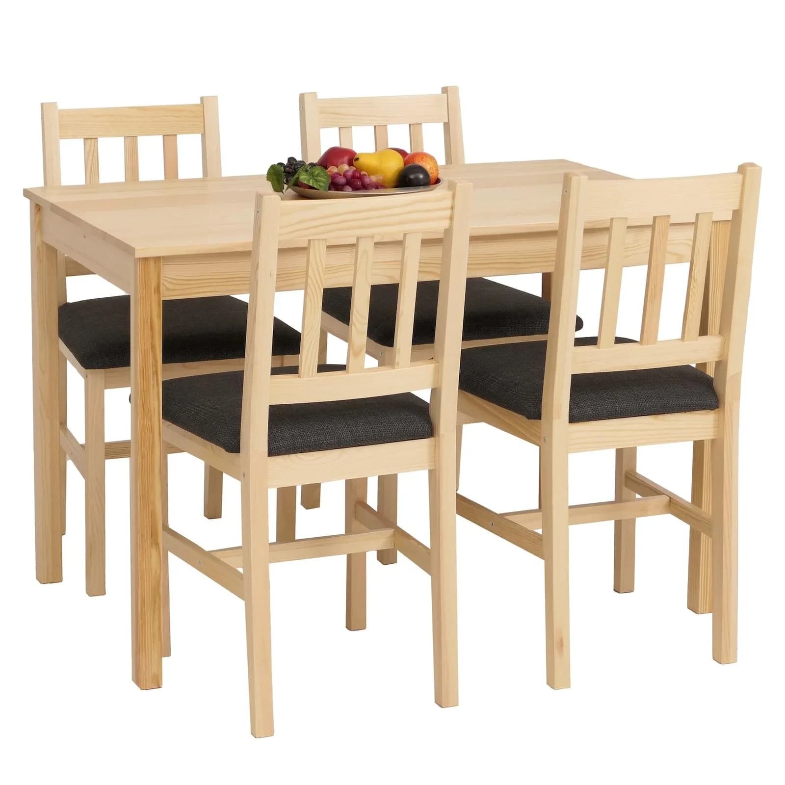 MCW Esszimmer-Set 5-tlg. Kiefer Landhaus Schwarz