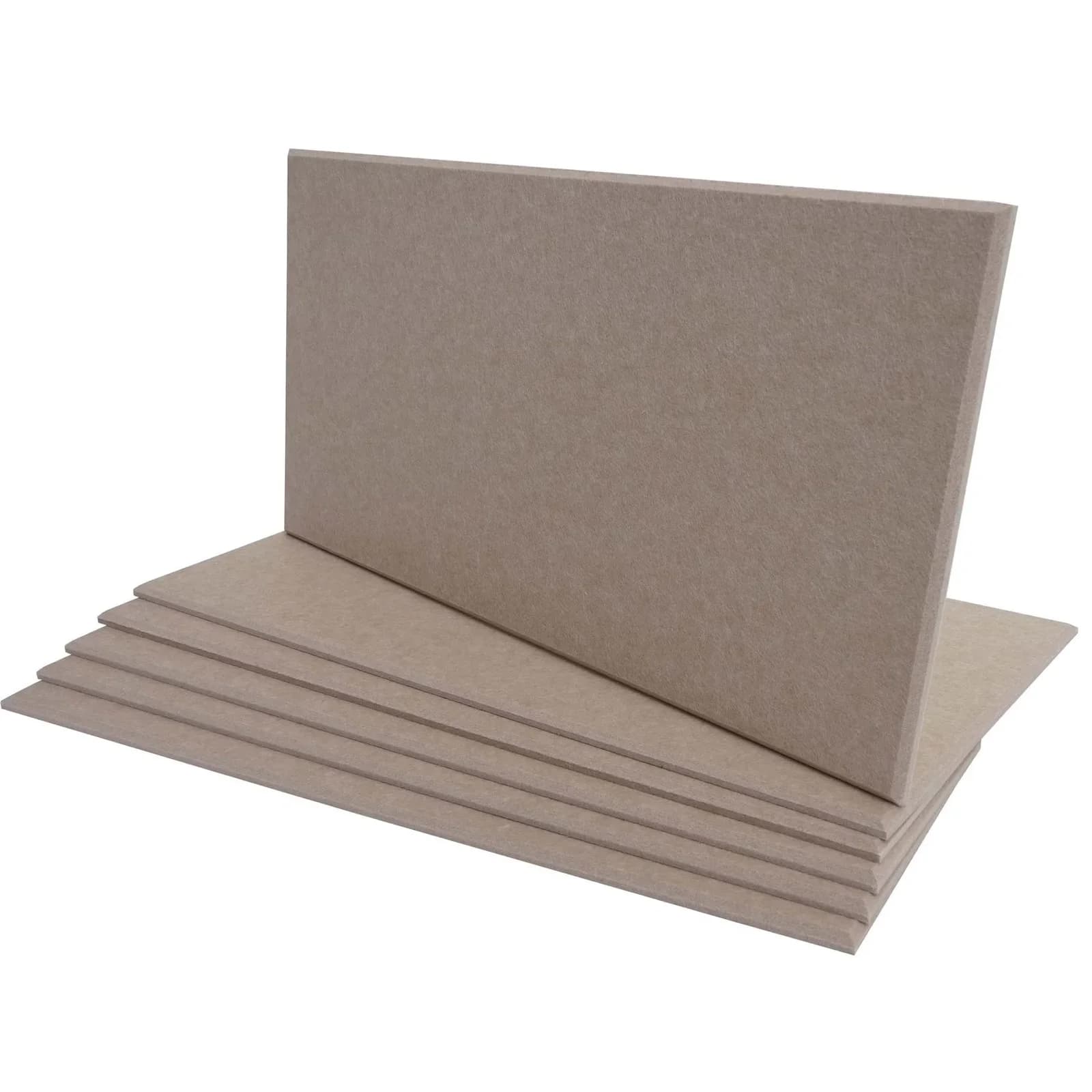 6er-Set Akustikwandpaneel MCW-L52 Wandpaneele Akustikplatten schalldämmend 1qm Fläche 60x30cm hellbraun