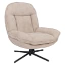 Relaxsessel MCW-P32 Fernsehsessel Nosagfederung Polstersessel Drehbar Metall Stoff/Textil Chenille Creme Bild 2
