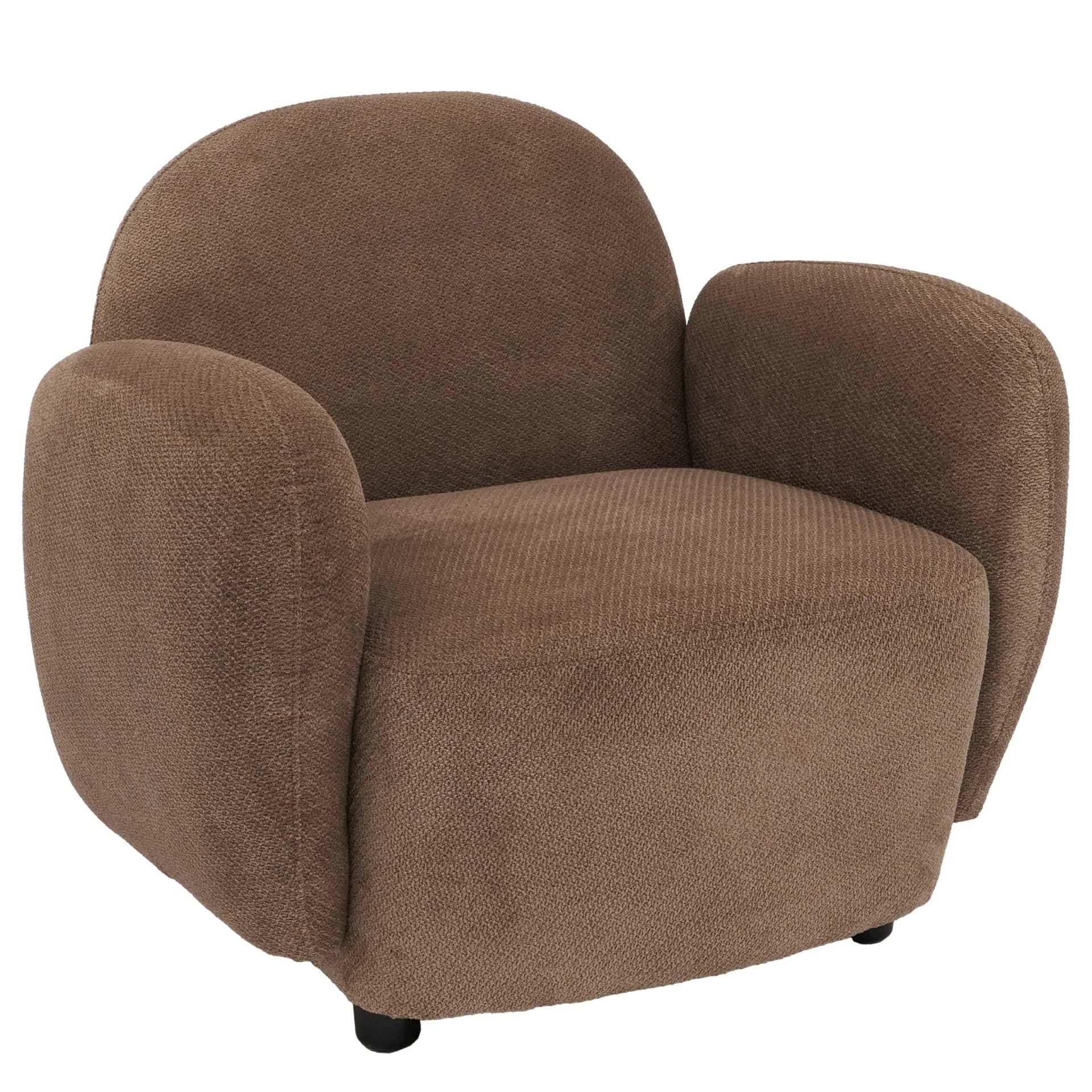 Sessel MCW-P33 Lounge-/Relax-/Cocktailsessel Polstersessel Stoff/Textil Chenille 330 g/m² Öko-Tex Braun - Bild 2