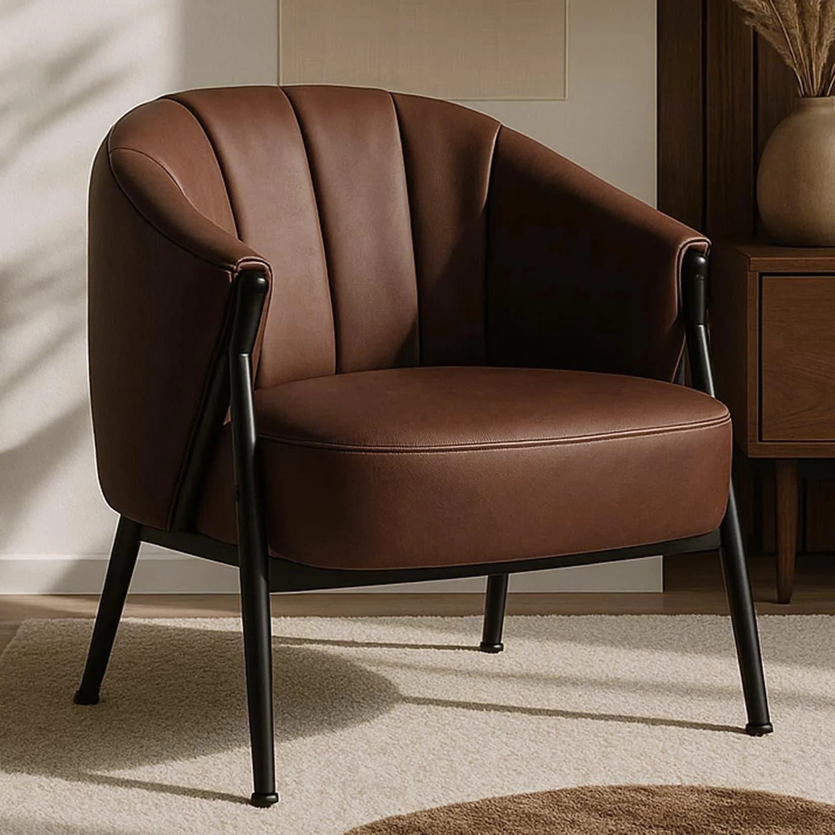 Sessel MCW-P30 Polster-/Cocktail-/Clubsessel Rostrot