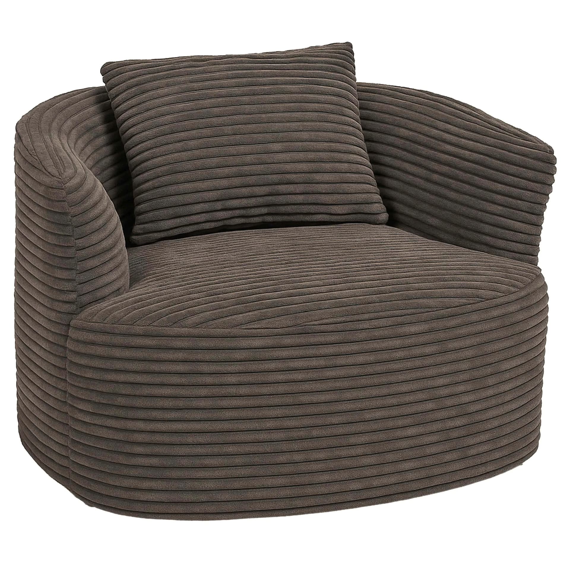 Sessel MCW-P18 Loungesessel Relaxsessel Polstersessel Cocktailsessel Stoff Braun - Bild 2