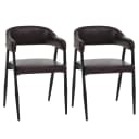 MCW 2er-Set Esszimmerstuhl MCW-P29 Kunstleder Dunkelbraun Industrial Retro Vintage Bild 1