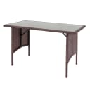MCW Poly-Rattan Esstisch Braun 112x60cm Garten Bild 2