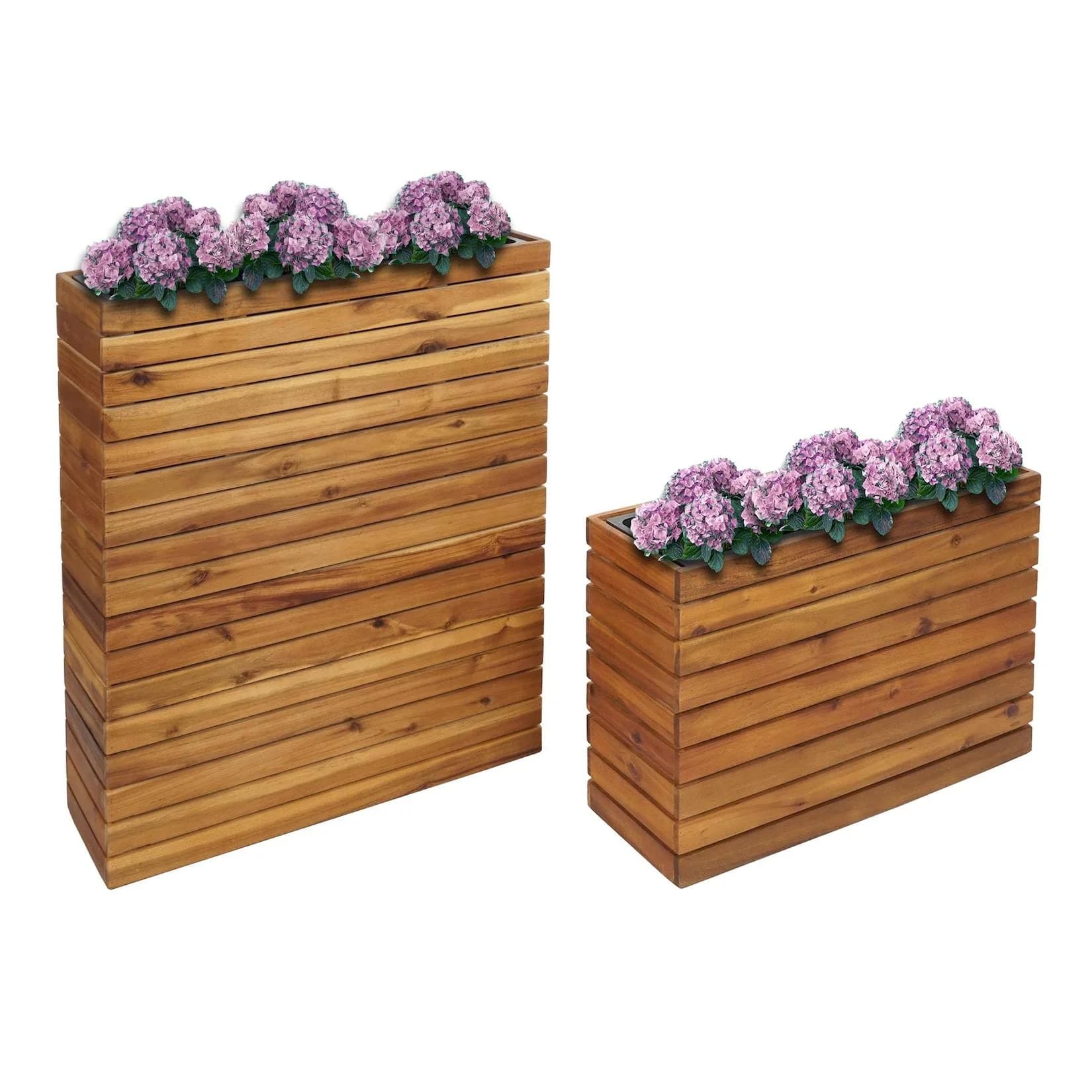MCW 2er-Set Pflanzkasten MCW-L21 Akazienholz Braun Outdoor