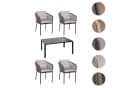 MCW Gartengarnitur N41 5-tlg. Aluminium Seilgeflecht Grau Bild 4