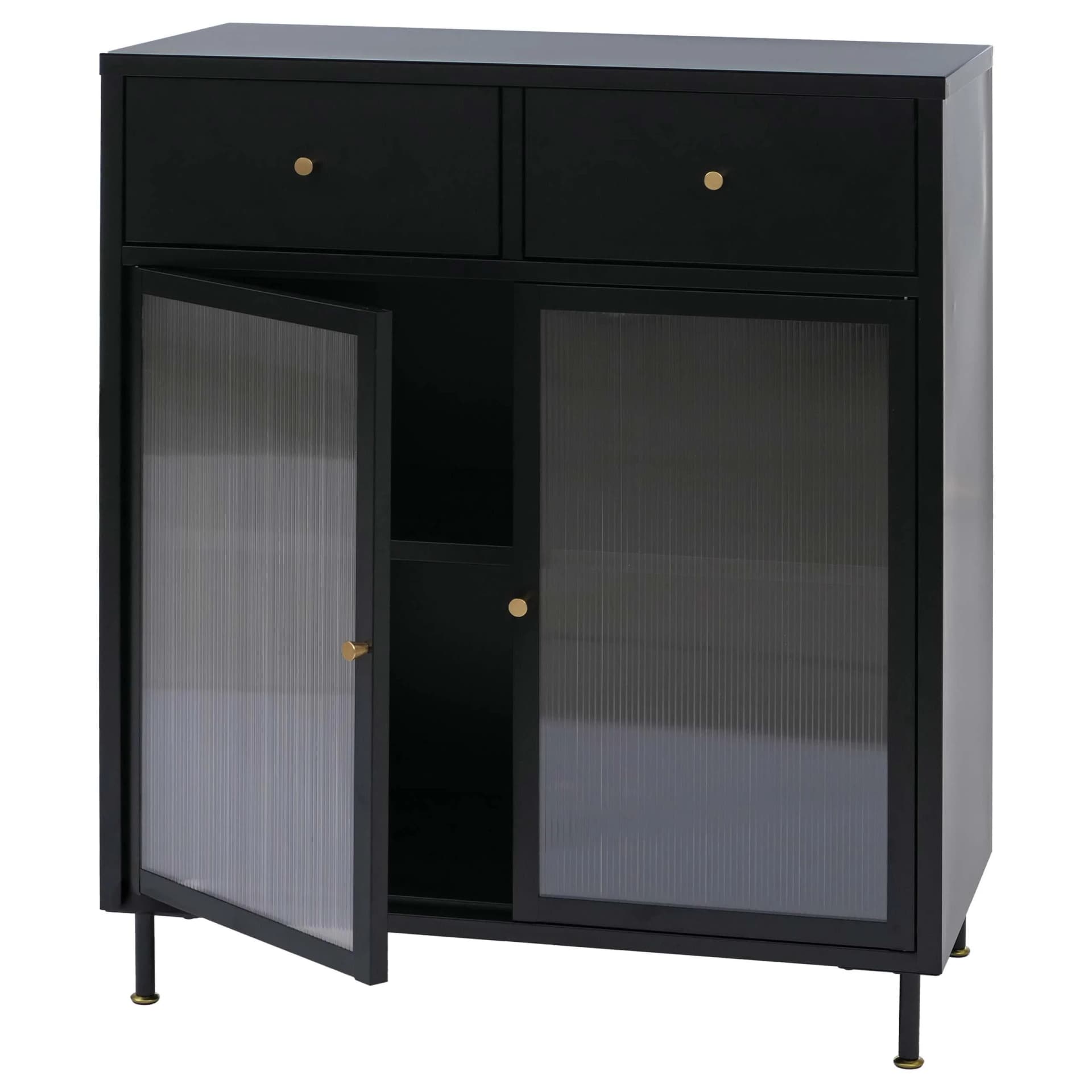 Kommode MCW-O87 Industrial Metall Schilfglas - Bild 2