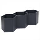 MCW 3er-Set Hochbeet Metall Anthrazit Sechseckig Bild 2