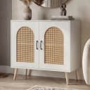 Kommode MCW-P51 Schrank mit Türen Anrichte Staufächer Poly-Rattan MDF Melamin Bild 1