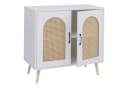 Kommode MCW-P51 Schrank mit Türen Anrichte Staufächer Poly-Rattan MDF Melamin Bild 2