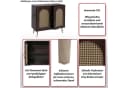 Kommode MCW-P51 Schrank mit Türen Anrichte Staufächer Poly-Rattan MDF Melamin Bild 5