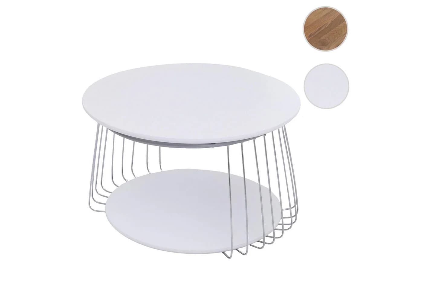 MCA Couchtisch MCW-P60 Beistelltisch Kaffeetisch Loungetisch Metall MDF rund - Bild 4