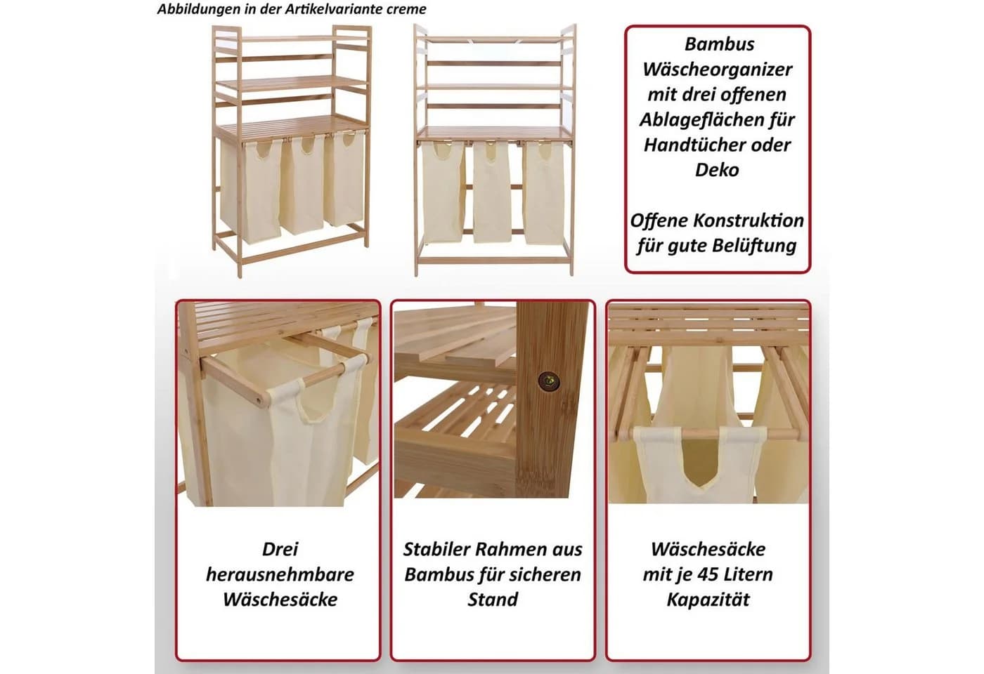 MCW Wäschesortierer MCW-P78 Offene Konstruktion - Bild 5