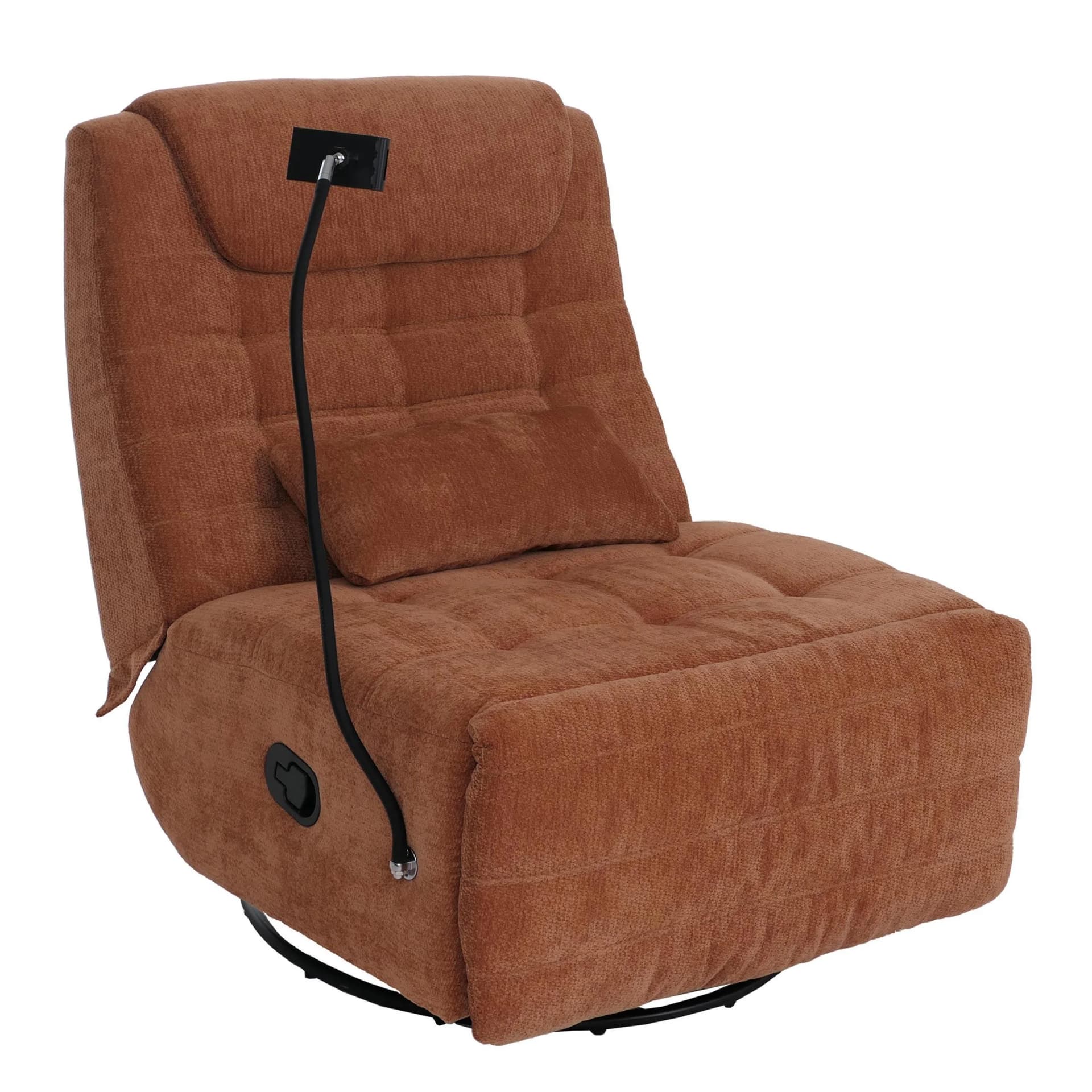 Relaxsessel MCW-P92 TV-Sessel drehbar mit Kippfunktion Chenille Terrakotta - Bild 2