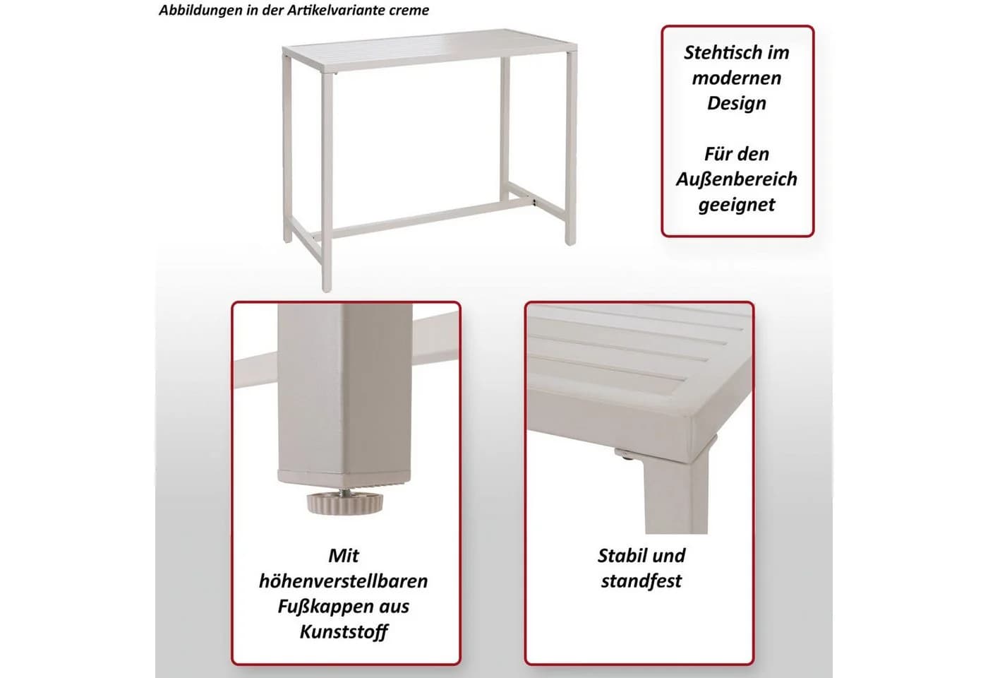 MCW Bartisch MCW-P91-T Stabil und Standfest - Bild 5