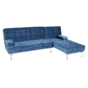 MCW Schlafsofa MCW-K22 Ecksofa Samt Blau Schlaffunktion Bild 2