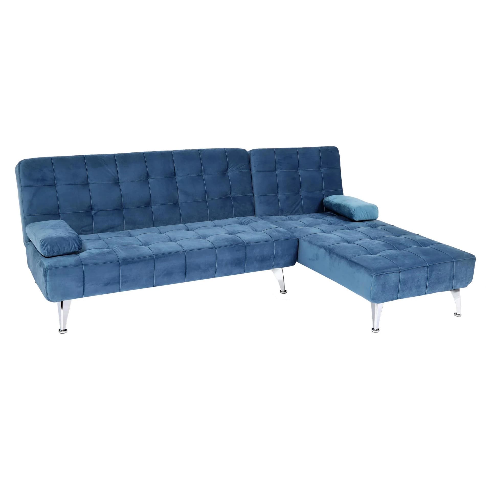 MCW Schlafsofa MCW-K22 Ecksofa Samt Blau Schlaffunktion - Bild 2
