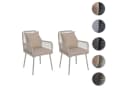 MCW Gartenstuhl 2er-Set MCW-O12 Aluminium Seilgeflecht Creme Bild 4