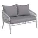 Aluminium Gartenbank MCW-P90 Outdoor Sitzbank hellgrau Bild 2