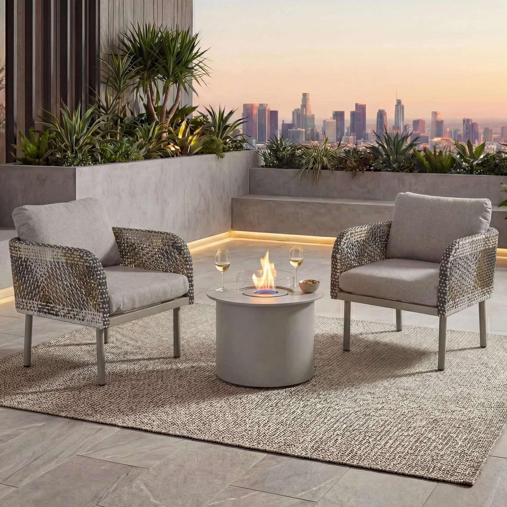 MCW Poly-Rattan Garnitur MCW-P80 Lounge-Set Garten Creme-Beige