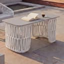 Loungetisch MCW-P90 Outdoor Seilgeflecht Sinterstein Bild 1