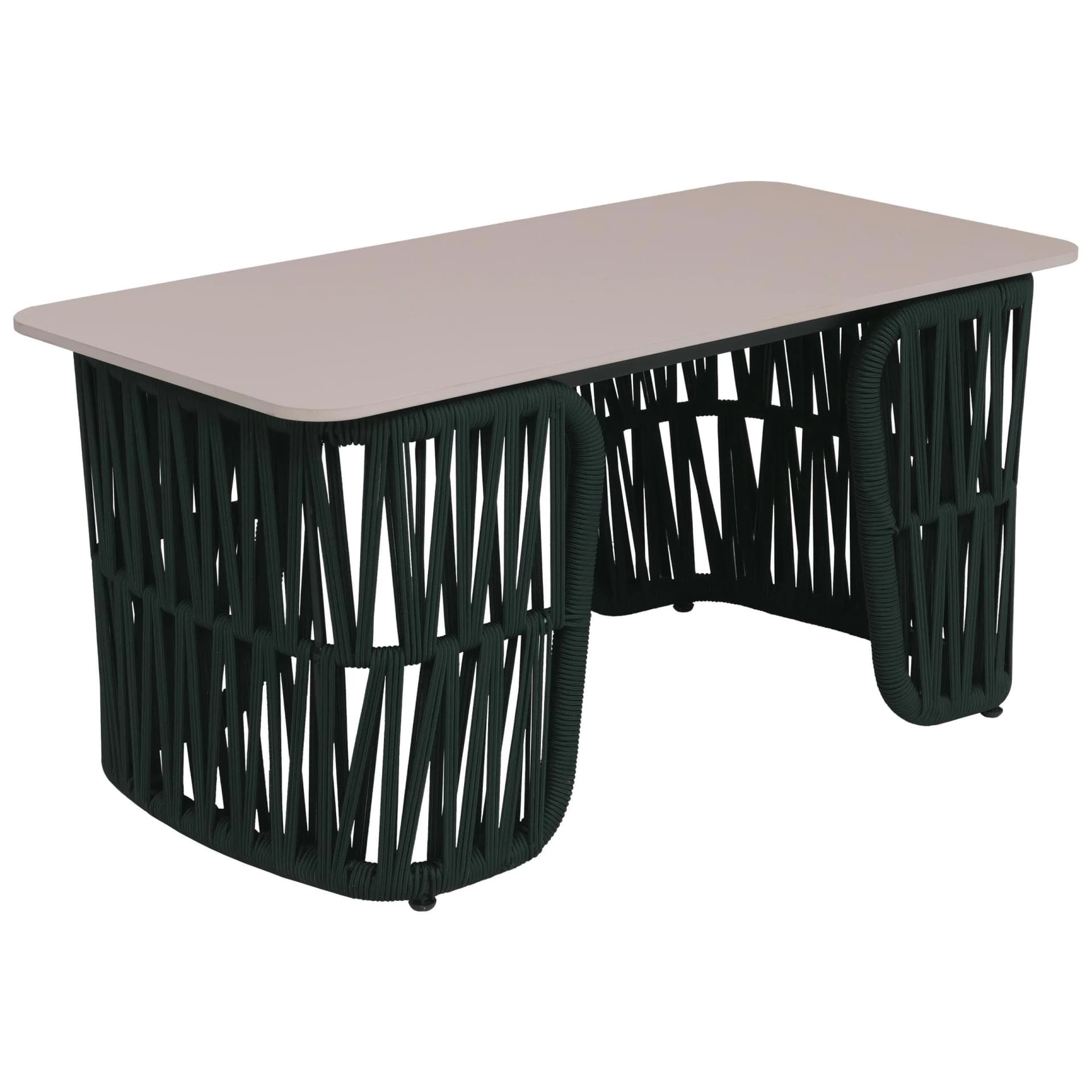 Loungetisch MCW-P90 Outdoor Seilgeflecht Sinterstein - Bild 2