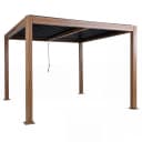 Pergola MCW-L46 Gartenpavillon Lamellen-Pavillon Aluminium-Gestell Holzoptik Bild 2